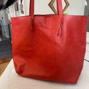 Madewell Large Transport Tote in Orange